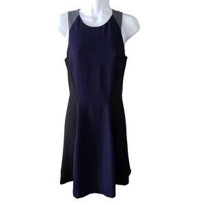 Banana Republic Sleeveless Blue, Black, Gray Colorblock Dress, Sz 2